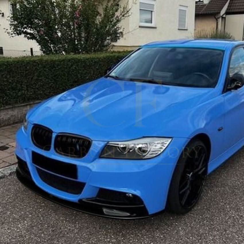 V Style Gloss Black Front Splitter for BMW E90 3 Series LCI 09-12