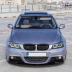 V Style Gloss Black Front Splitter for BMW E90 3 Series LCI 09-12