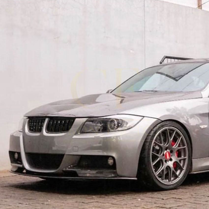 V Style Gloss Black Front Splitter for BMW E90 3 Series Pre-LCI 05-08