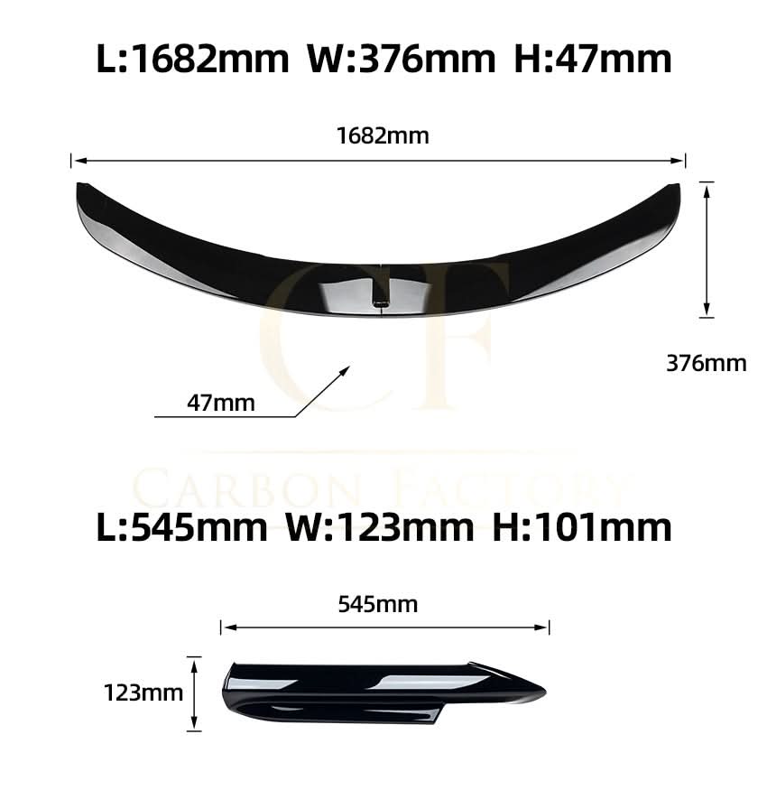 V Style Gloss Black Front Splitter for BMW E90 3 Series Pre-LCI 05-08