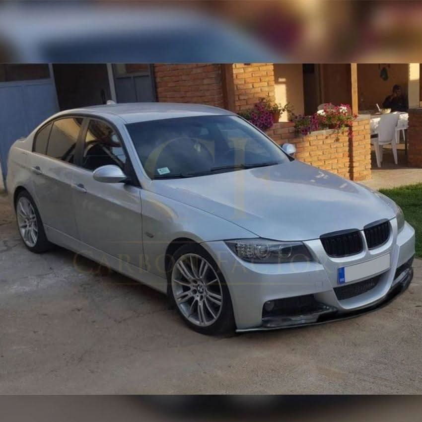 V Style Gloss Black Front Splitter for BMW E90 3 Series Pre-LCI 05-08