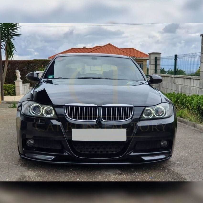 V Style Gloss Black Front Splitter for BMW E90 3 Series Pre-LCI 05-08