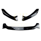 V Style Gloss Black Front Splitter for BMW F20 F21 1 Series LCI M Sport 15-19