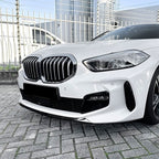 V Style Gloss Black Front Splitter for BMW F40 1 Series 19-24