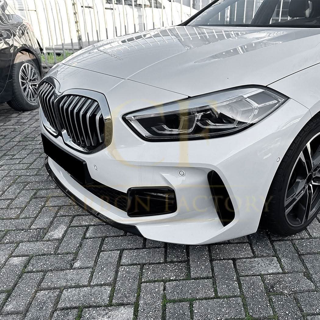 V Style Gloss Black Front Splitter for BMW F40 1 Series 19-24