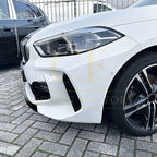 V Style Gloss Black Front Splitter for BMW F40 1 Series 19-24