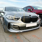 V Style Gloss Black Front Splitter for BMW F40 1 Series 19-24