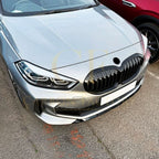 V Style Gloss Black Front Splitter for BMW F40 1 Series 19-24