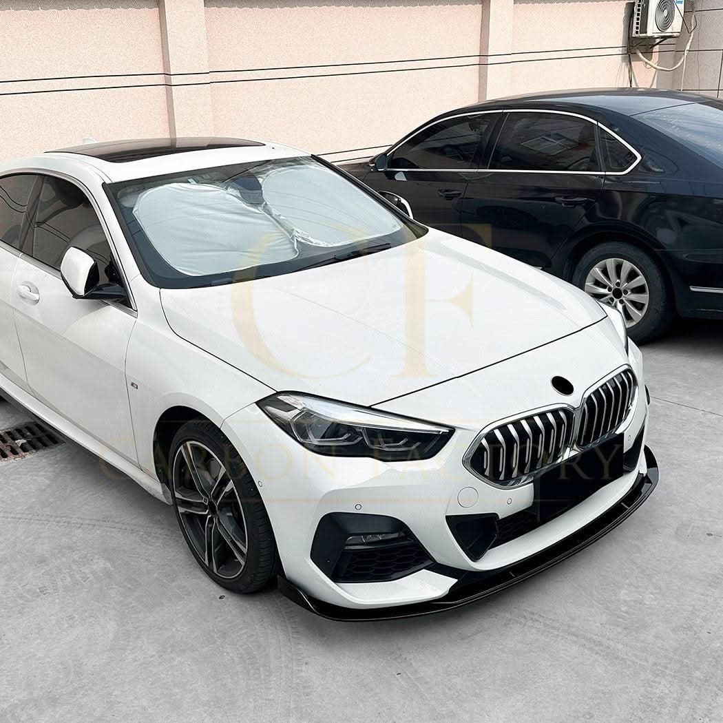 V Style Gloss Black Front Splitter for BMW F44 2 Series 4 Door 20-Present