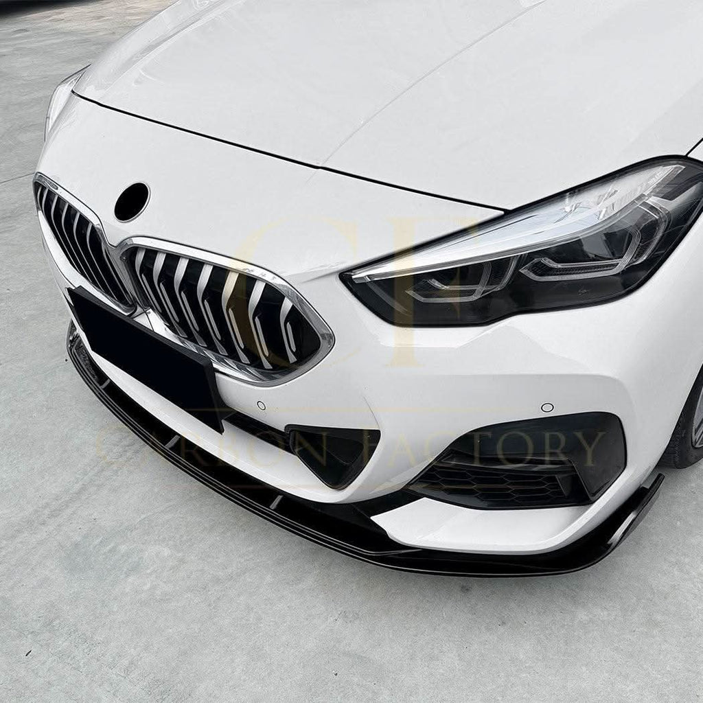 V Style Gloss Black Front Splitter for BMW F44 2 Series 4 Door 20-Present