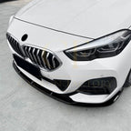 V Style Gloss Black Front Splitter for BMW F44 2 Series 4 Door 20-Present
