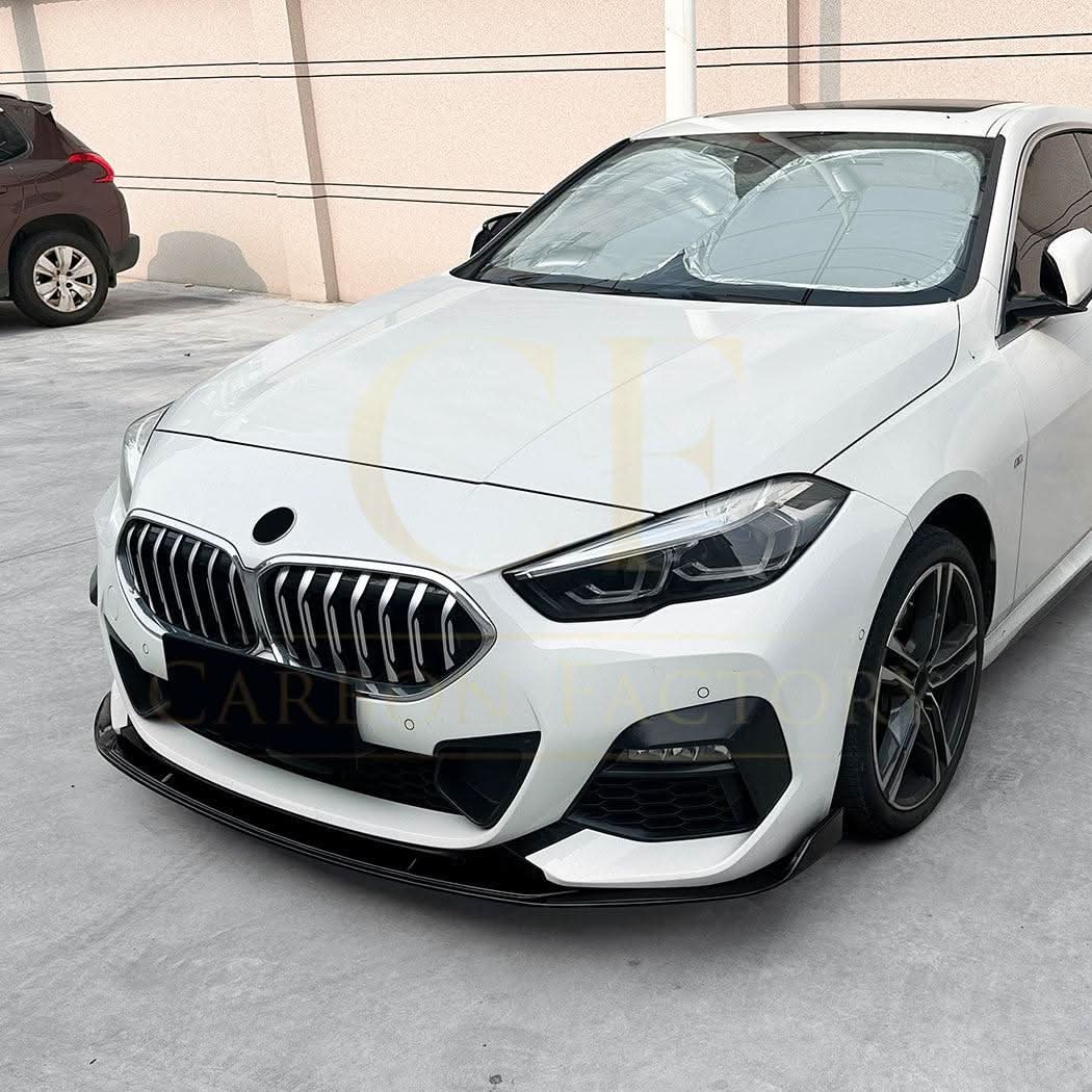 V Style Gloss Black Front Splitter for BMW F44 2 Series 4 Door 20-Present
