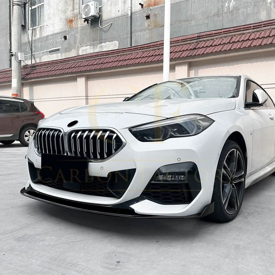V Style Gloss Black Front Splitter for BMW F44 2 Series 4 Door 20-Present