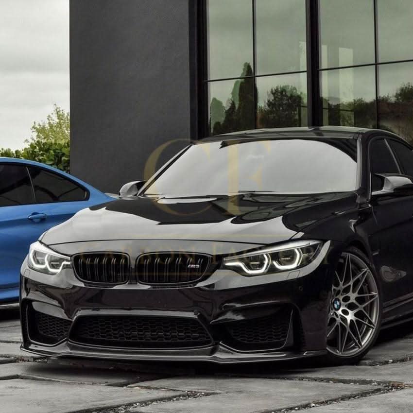 V Style Gloss Black Front Splitter for BMW F80 M3 F82 F83 M4 14-20