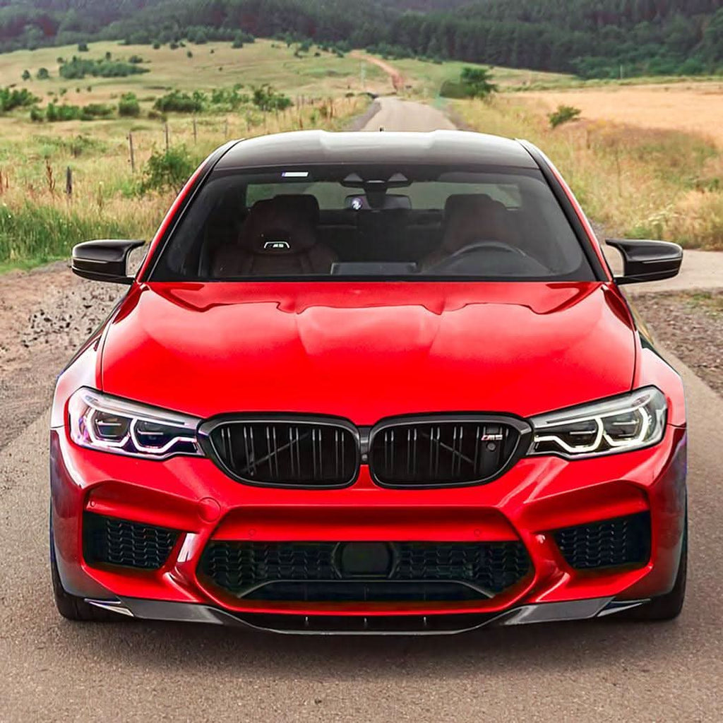 V Style Gloss Black Front Splitter for BMW F90 M5 17-20