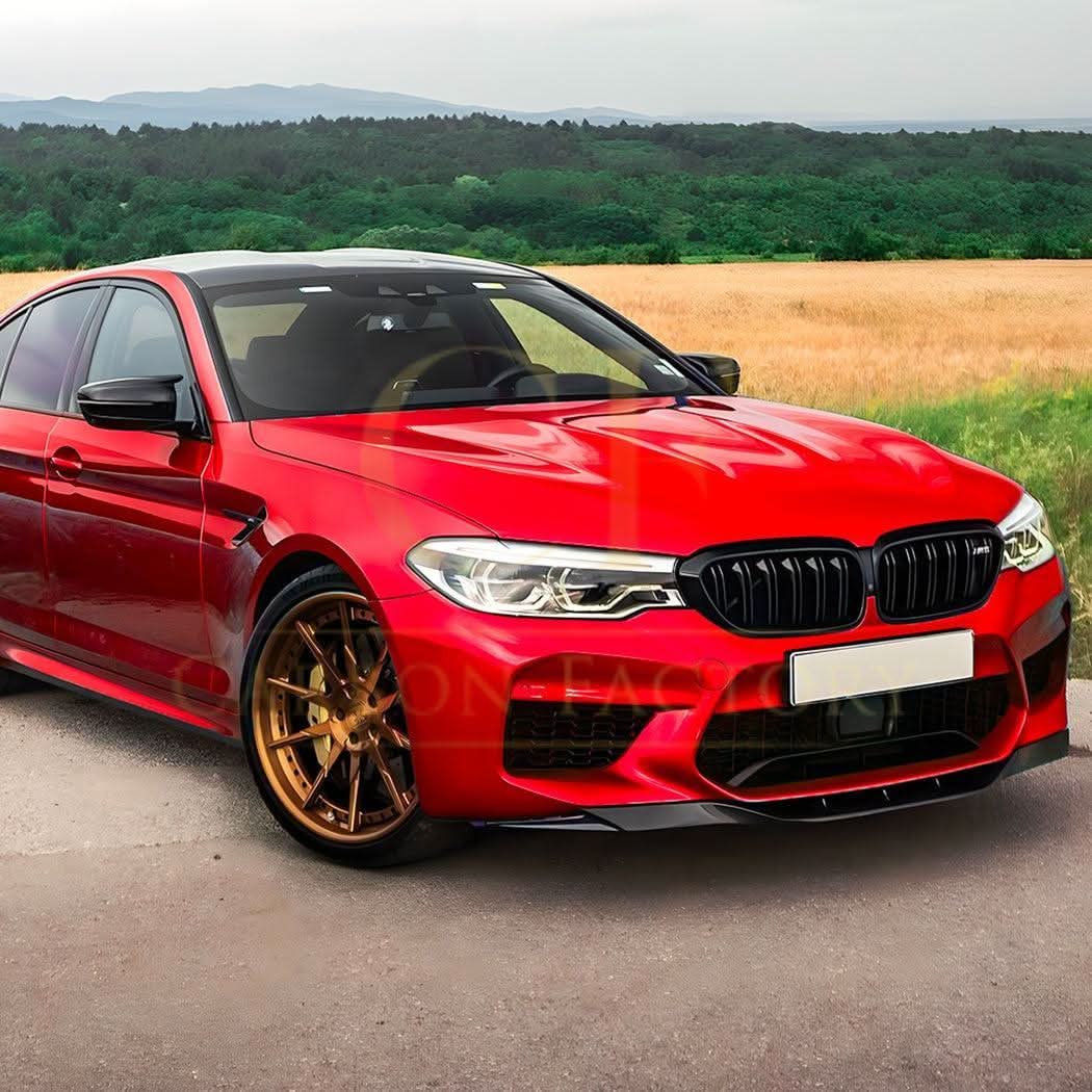 V Style Gloss Black Front Splitter for BMW F90 M5 17-20