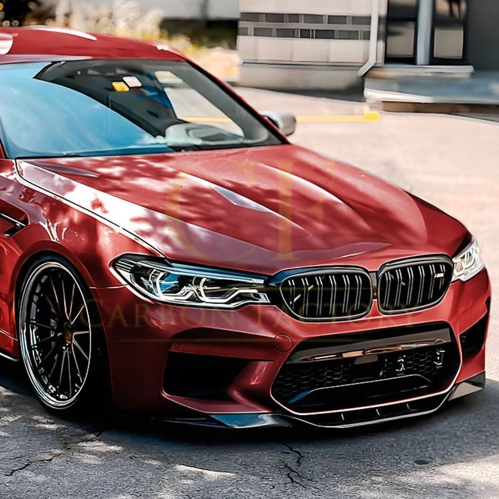 V Style Gloss Black Front Splitter for BMW F90 M5 17-20
