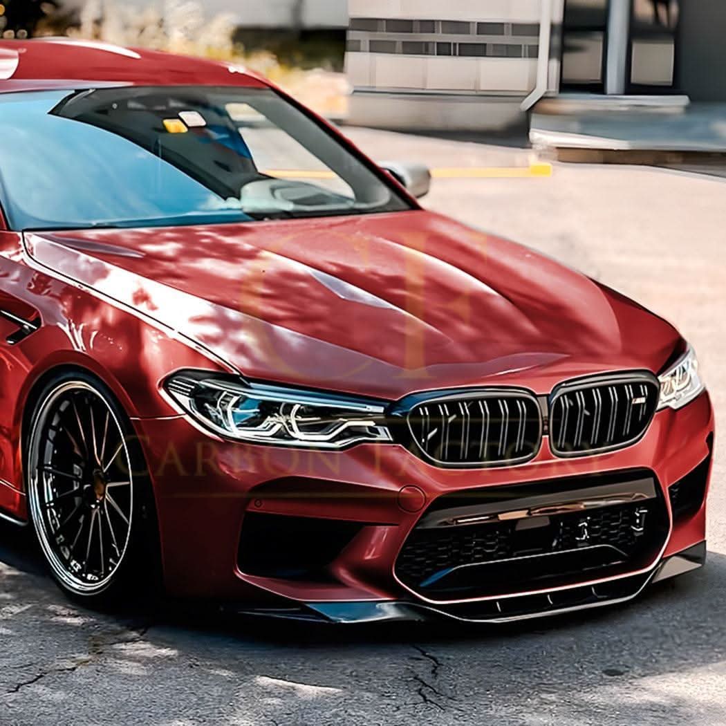 V Style Gloss Black Front Splitter for BMW F90 M5 17-20
