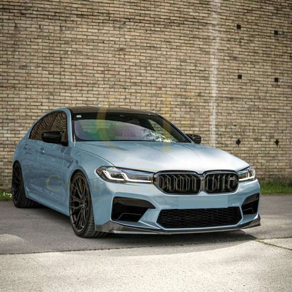 V Style Gloss Black Front Splitter for BMW F90 M5 21-24