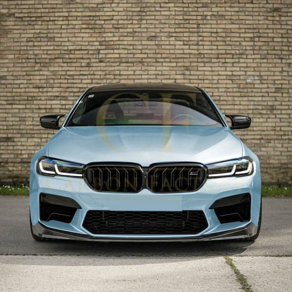V Style Gloss Black Front Splitter for BMW F90 M5 21-24