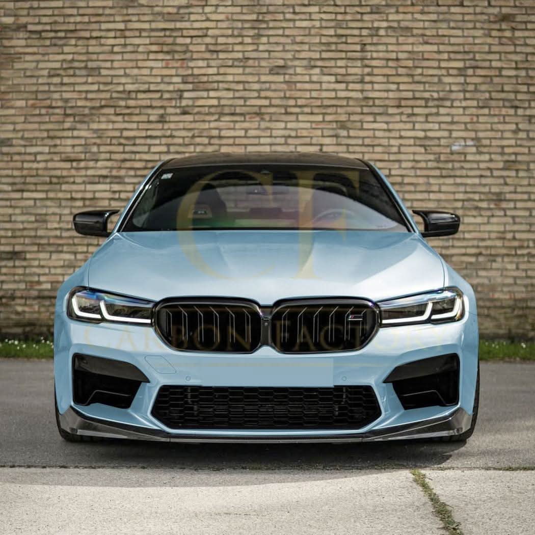 V Style Gloss Black Front Splitter for BMW F90 M5 21-24