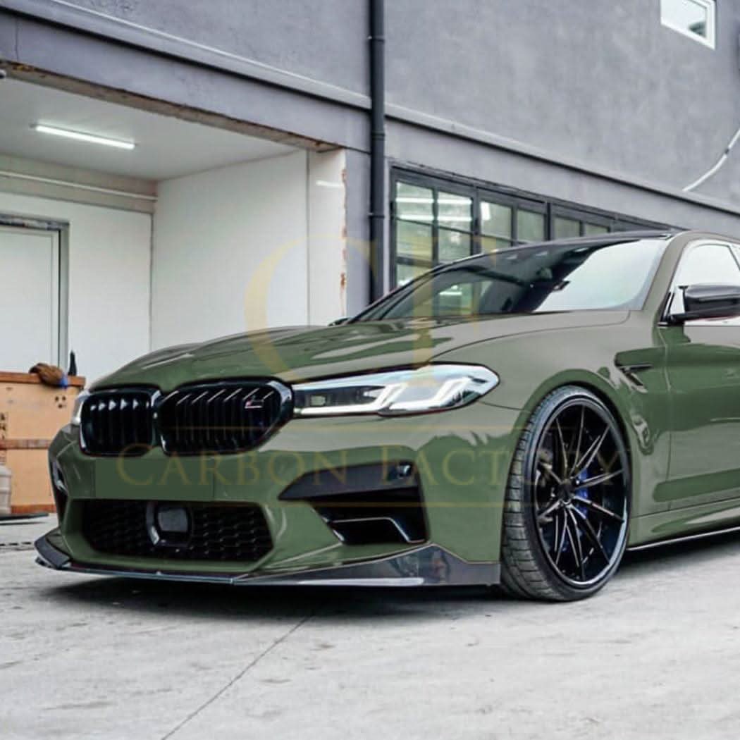 V Style Gloss Black Front Splitter for BMW F90 M5 21-24