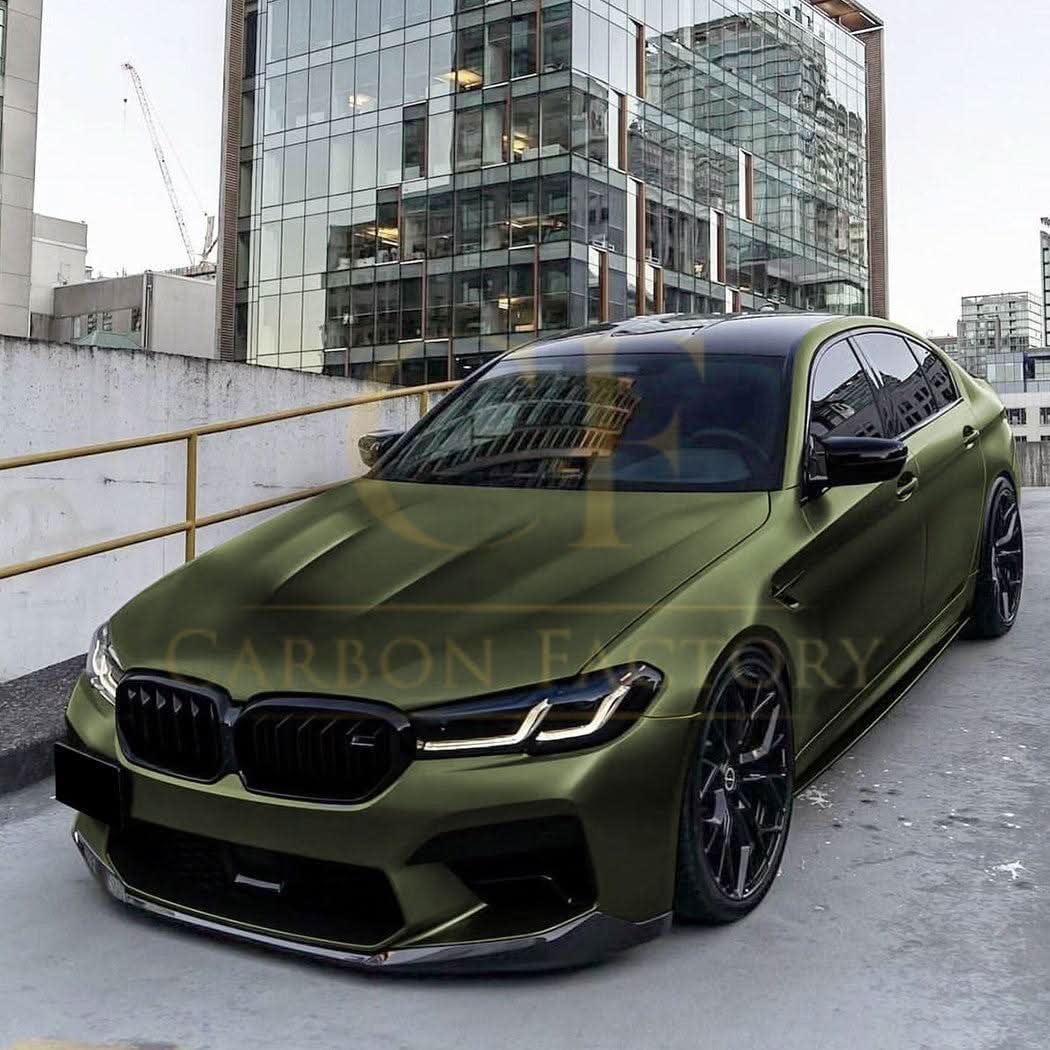 V Style Gloss Black Front Splitter for BMW F90 M5 21-24