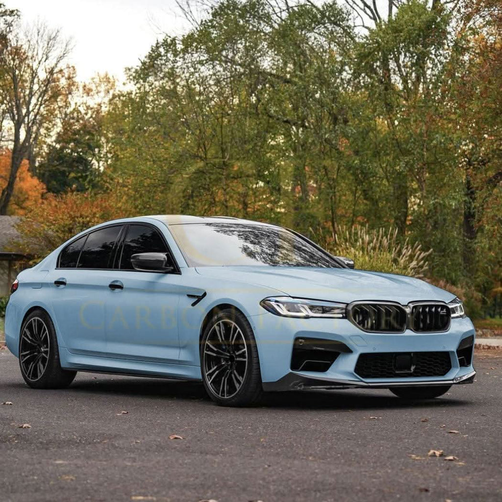 V Style Gloss Black Front Splitter for BMW F90 M5 21-24