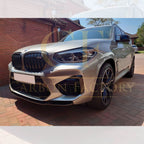 V Style Gloss Black Front Splitter for BMW F97 X3M F98 X4M 18-21