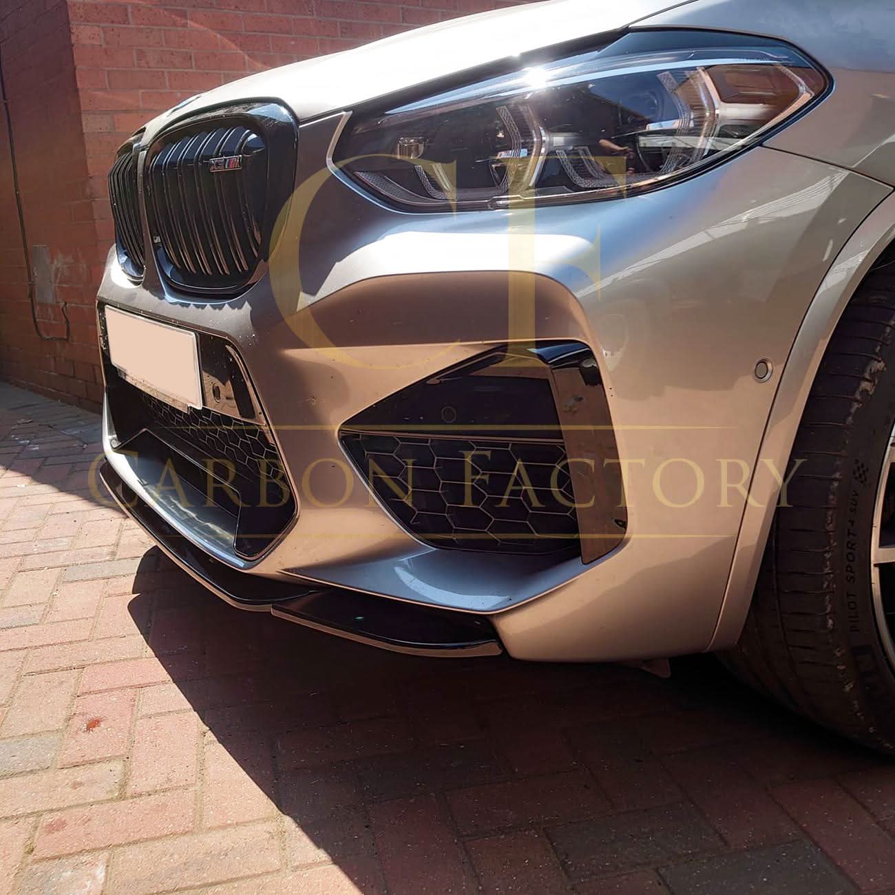 V Style Gloss Black Front Splitter for BMW F97 X3M F98 X4M 18-21