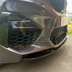V Style Gloss Black Front Splitter for BMW F97 X3M F98 X4M 18-21