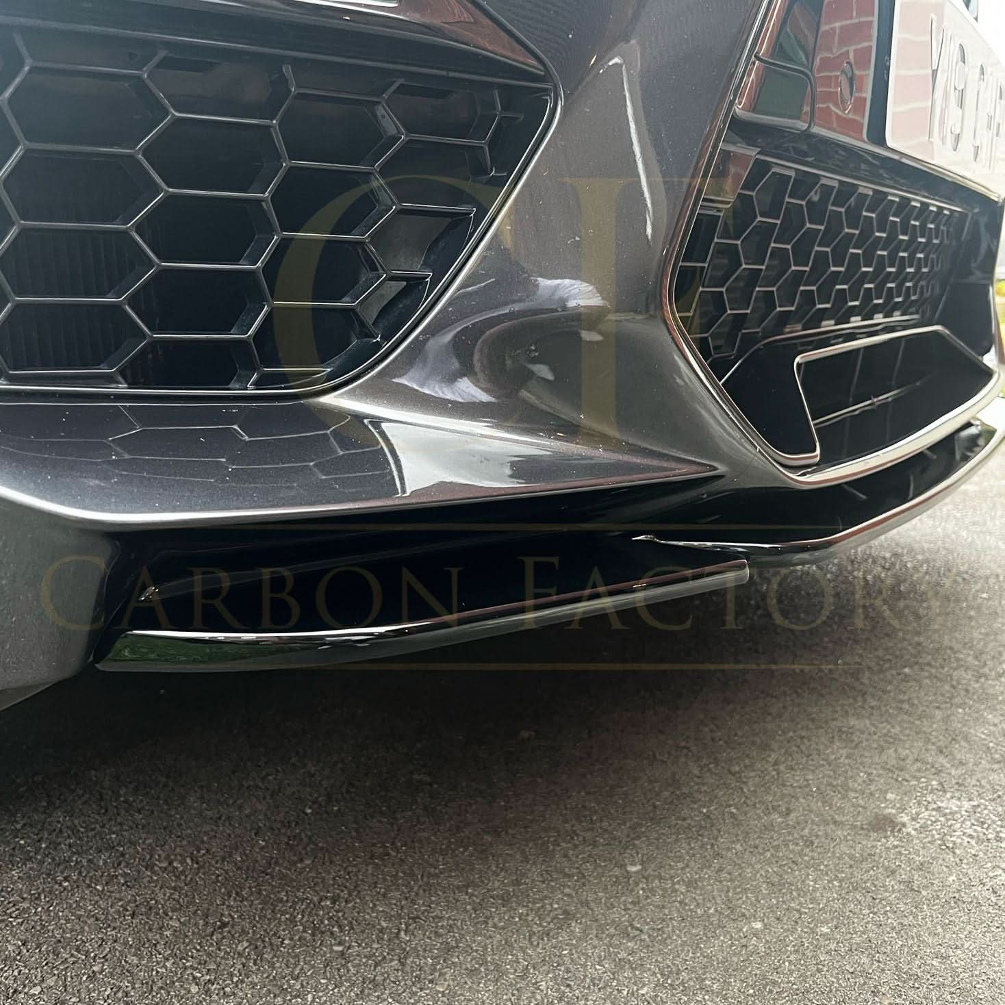 V Style Gloss Black Front Splitter for BMW F97 X3M F98 X4M 18-21