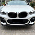 V Style Gloss Black Front Splitter for BMW G01 X3 G02 X4 Pre-LCI 18-21