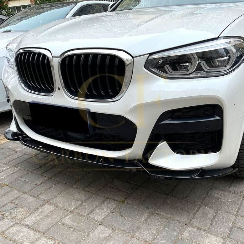 V Style Gloss Black Front Splitter for BMW G01 X3 G02 X4 Pre-LCI 18-21