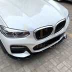 V Style Gloss Black Front Splitter for BMW G01 X3 G02 X4 Pre-LCI 18-21