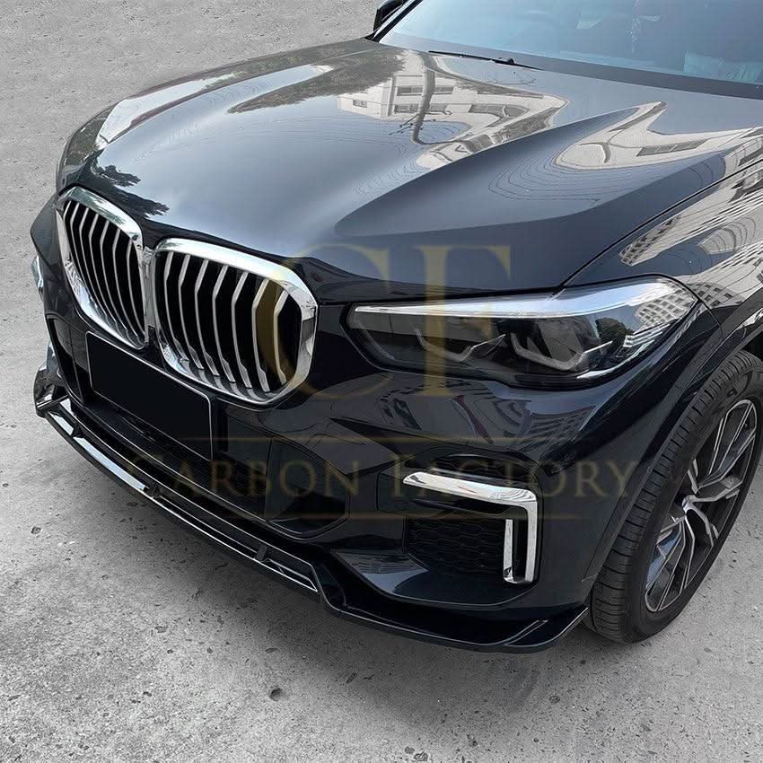 V Style Gloss Black Front Splitter for BMW G05 X5 Pre-LCI 19-22