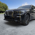 V Style Gloss Black Front Splitter for BMW G05 X5 Pre-LCI 19-22