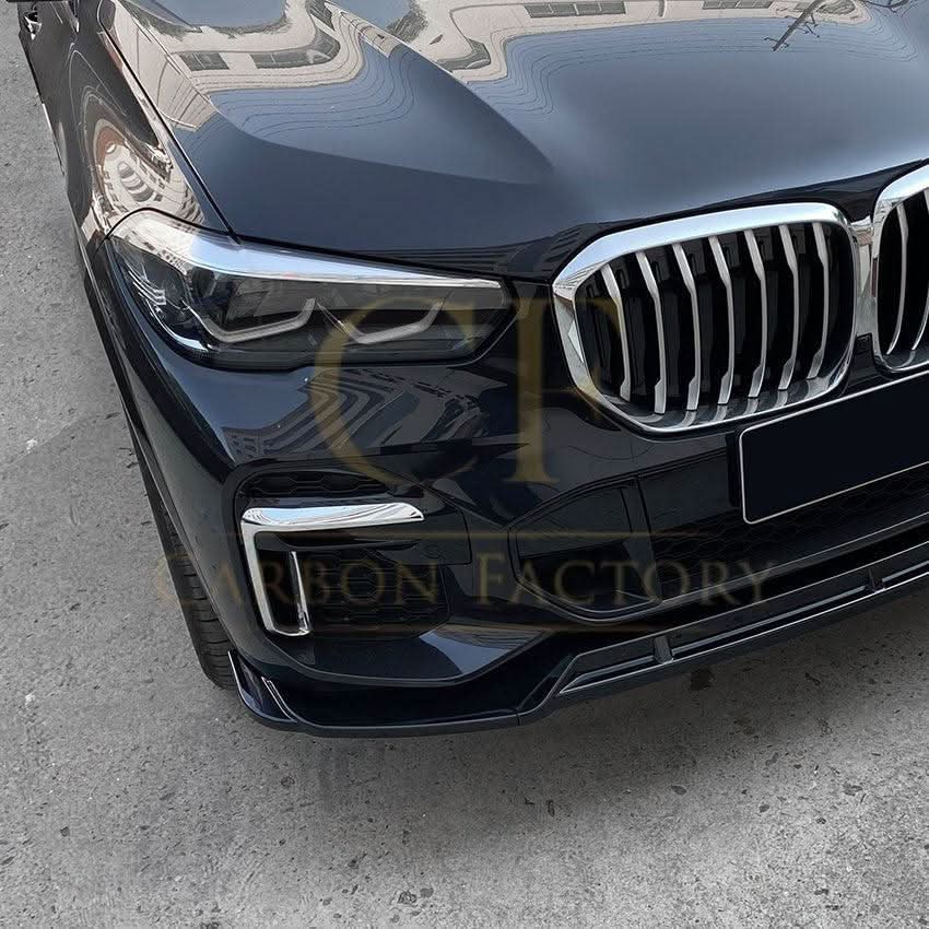 V Style Gloss Black Front Splitter for BMW G05 X5 Pre-LCI 19-22