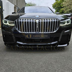 V Style Gloss Black Front Splitter for BMW G11 G12 7 Series LCI 20-23