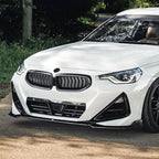 V Style Gloss Black Front Splitter for BMW G42 2 Series Coupe 21-Present