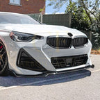 V Style Gloss Black Front Splitter for BMW G42 2 Series Coupe 21-Present