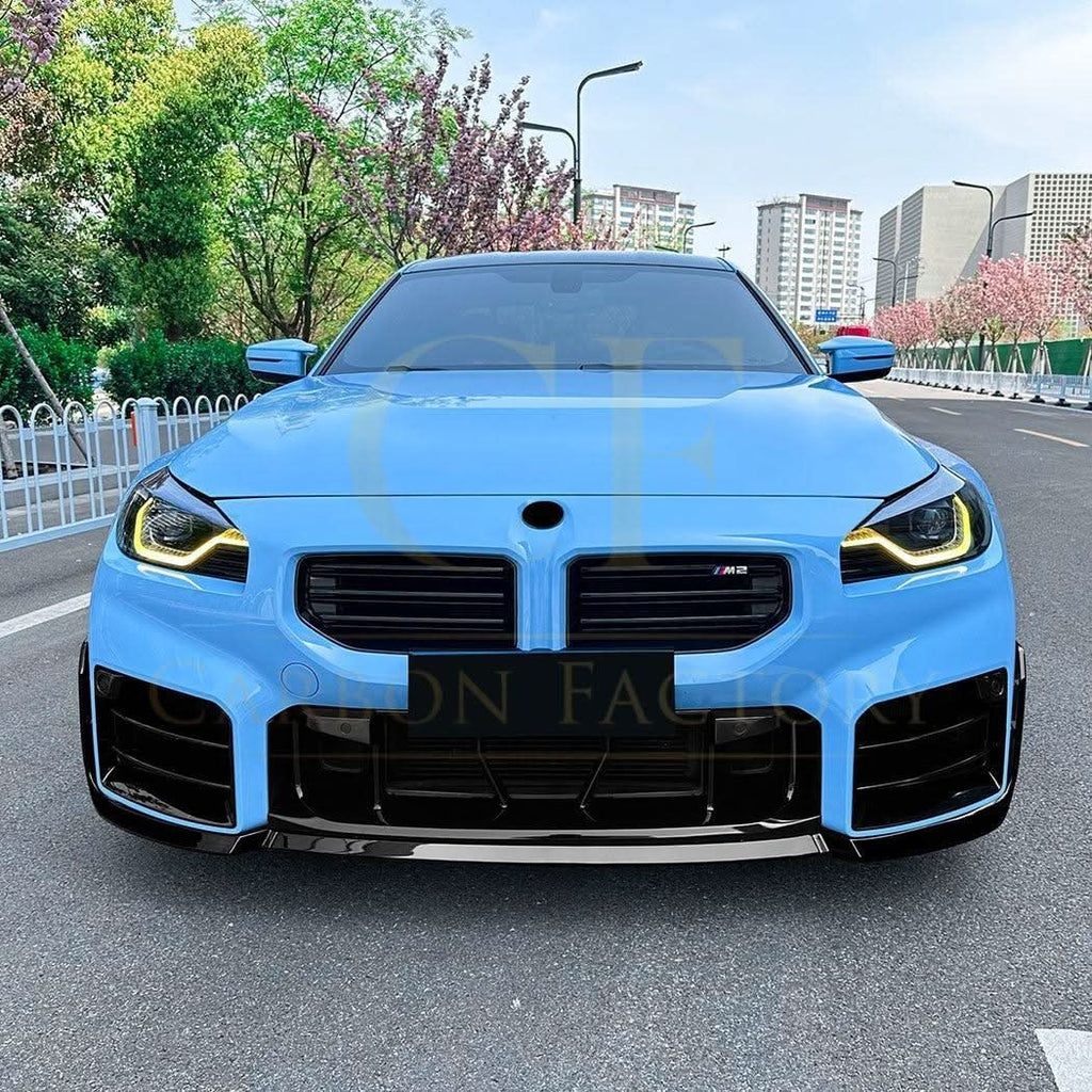 V Style Gloss Black Front Splitter for BMW G87 M2 23-Present