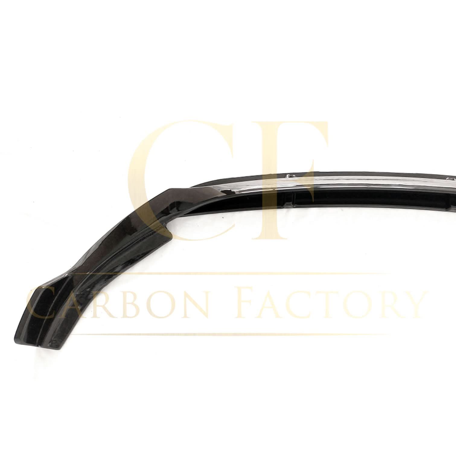 V Style Gloss Black Front Splitter for Mercedes Benz W205 C Class AMG 19-21