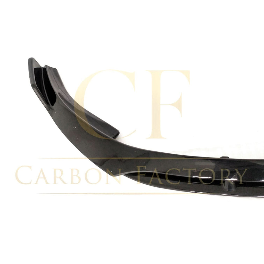 V Style Gloss Black Front Splitter for Mercedes Benz W205 C Class AMG 19-21