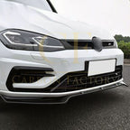 V Style Gloss Black Front Splitter for VW Golf MK7 MK7.5 GTI / R 13-20