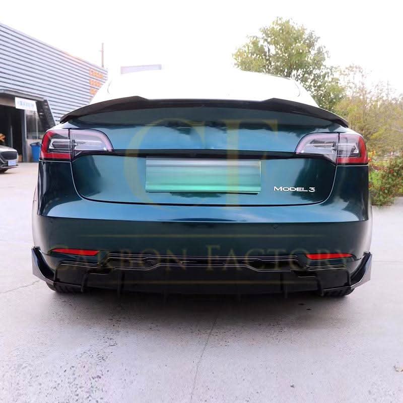 Competition Style Gloss Black Boot Spoiler for Tesla Model 3 16-23