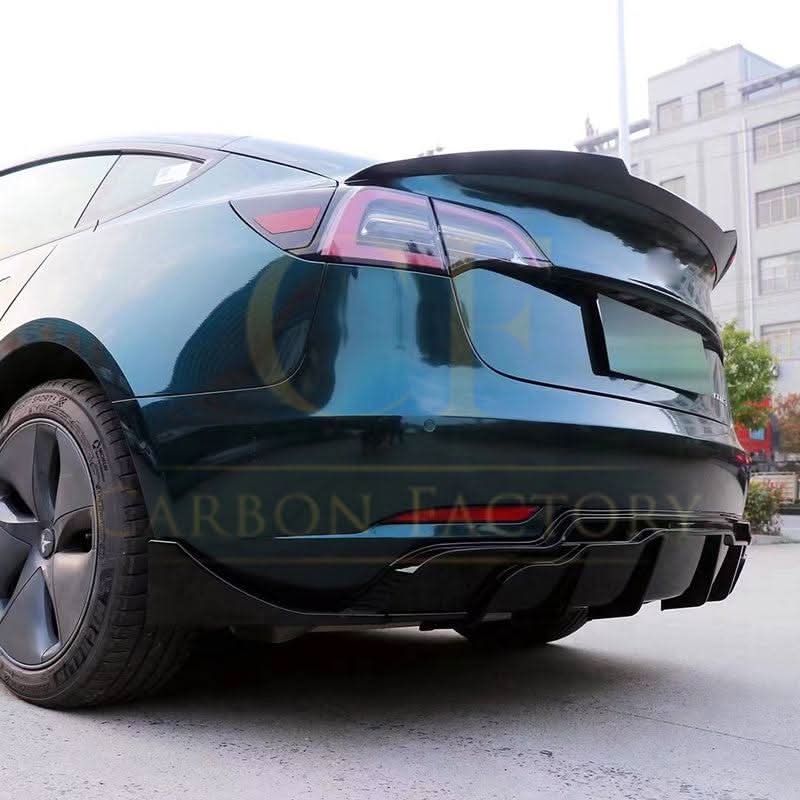Competition Style Gloss Black Boot Spoiler for Tesla Model 3 16-23