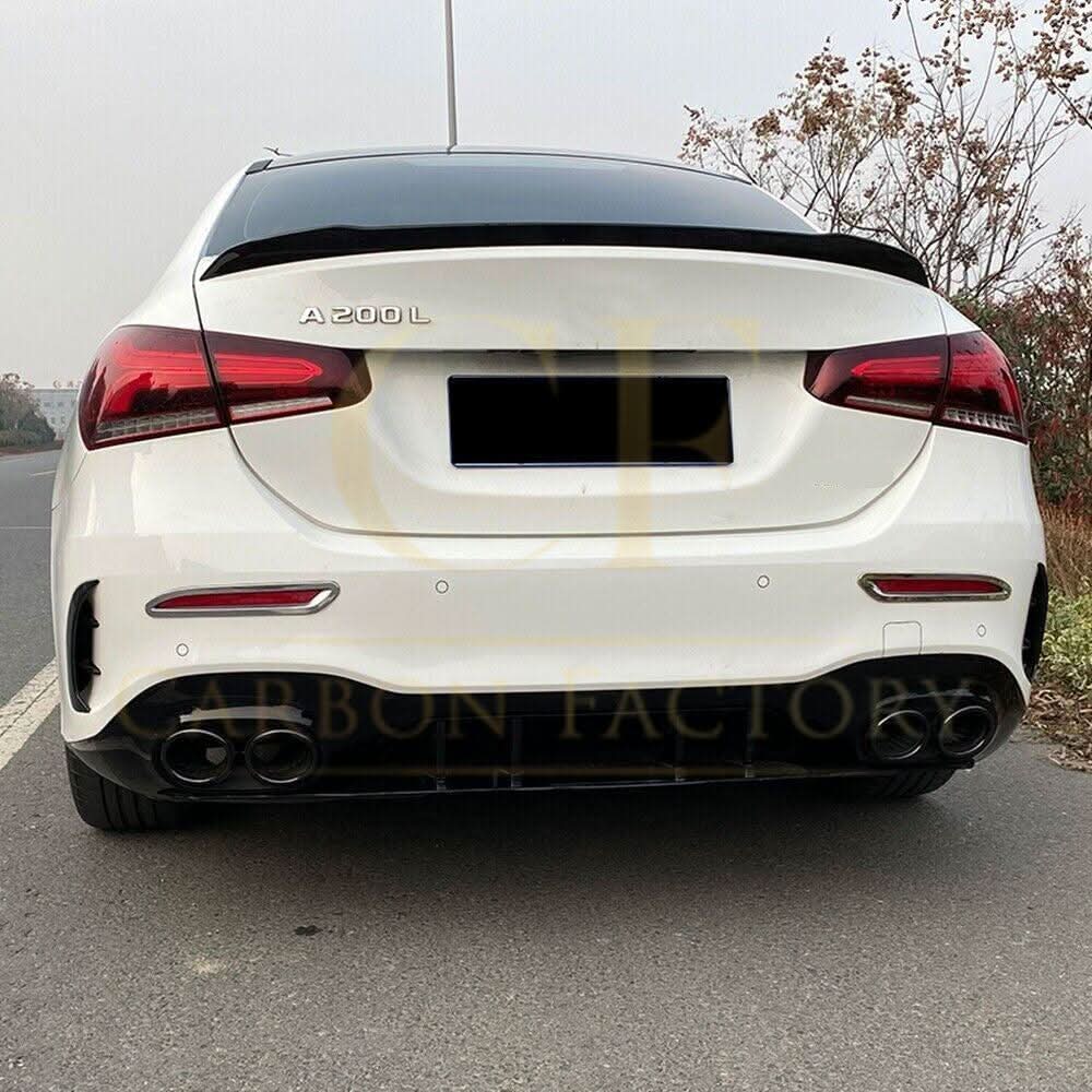 V Style Gloss Black Boot Spoiler for Mercedes Benz W177 A Class Saloon 18-25