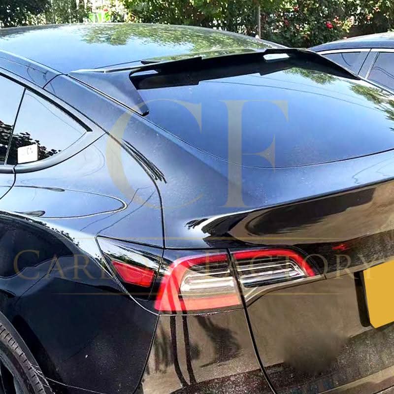 V Style Gloss Black Roof Spoiler for Tesla Model Y 19-24
