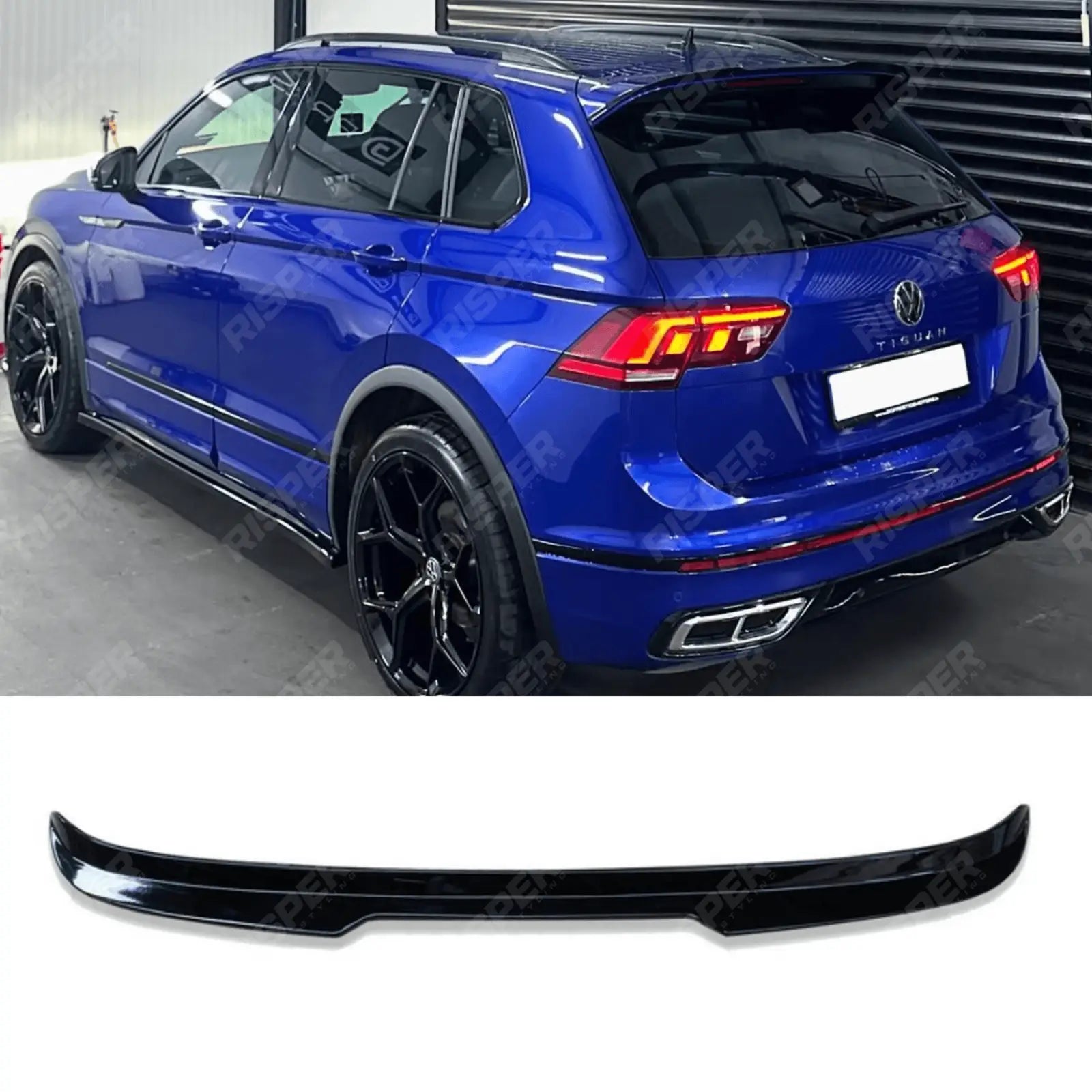 Gloss Black V2 Rear Spoiler For Volkswagen Tiguan 2017+